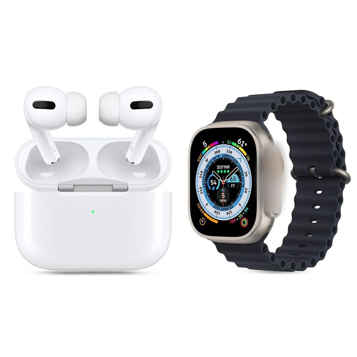 T800 Ultra Smartwatch with Earbuds Combo – 2-in-1 Rakhi Gift Set, AMOLED HD Display, 45mm Dial, Bluetooth & Video Calling, Long Battery Life (Any Color)
