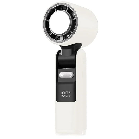 k-801 Mini Portable Hand Fan – 4000mAh Rechargeable, 6-Speed Mode, 180° Foldable Handheld Table & Neck Fan, Long-Lasting Battery for Cooking,Travel, Makeup, Office & Home, Outside Use- (white)