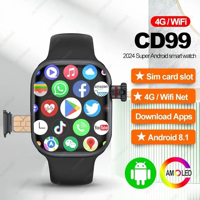 SE HUB Premium S9 Smart Watch with 4G Ultra Sim Card