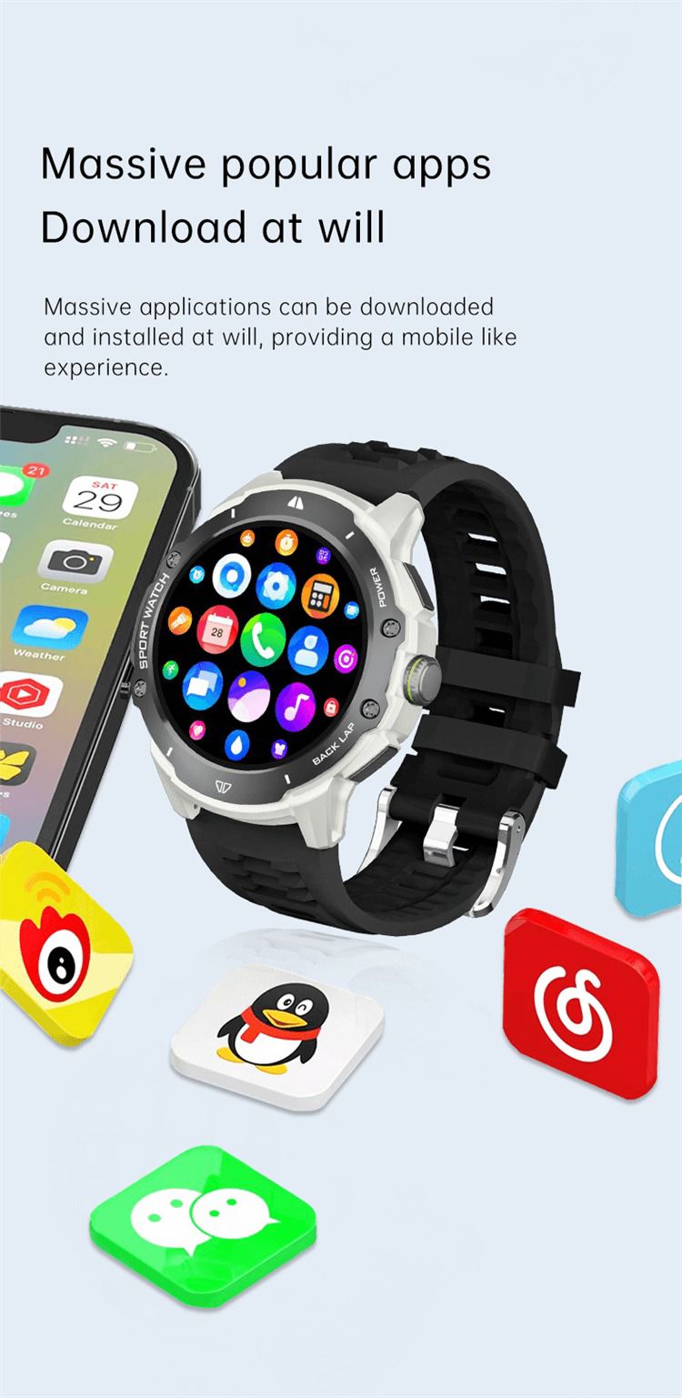 SE HUB G15 PRO 5G Android Round Dial Smartwatch