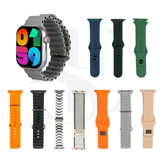 SE HUB S9 MK-X100 Smartwatch Combo With 10 Colorful Strap
