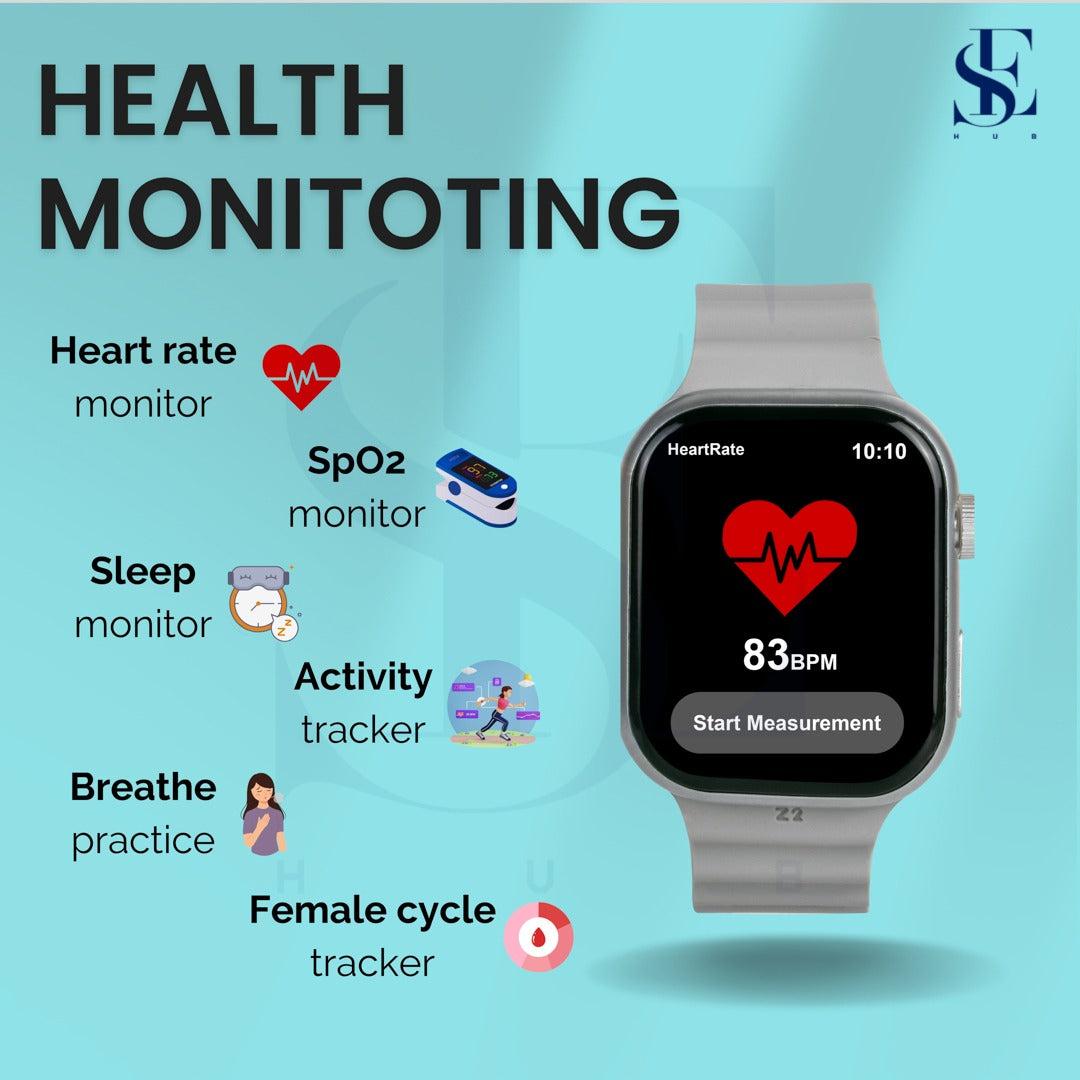 SE HUB S9 MK-X100 Smartwatch Combo With 10 Colorful Strap
