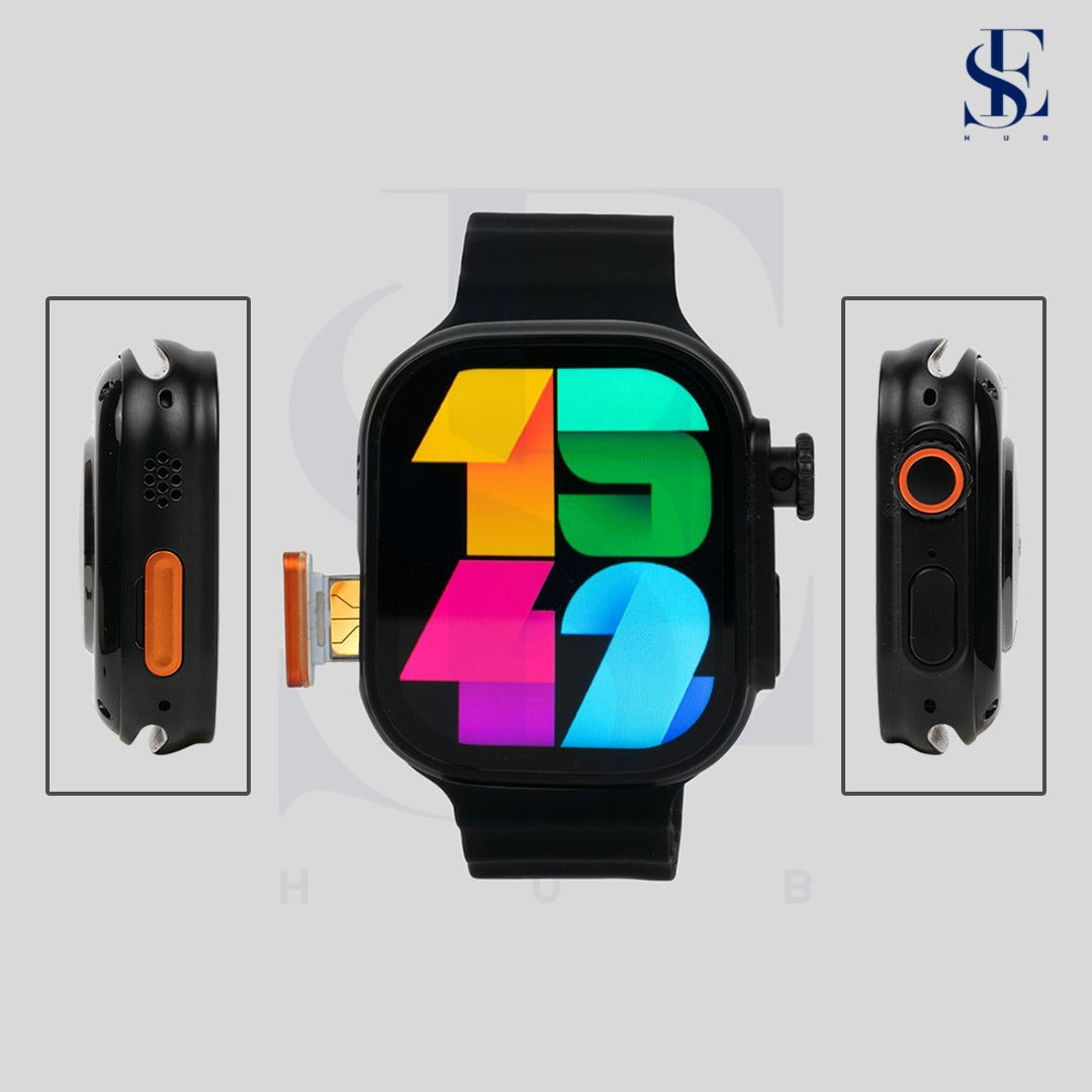 SE HUB Smart Watch with 4G Sim Card with Hiden 180°Camera, Amoled Hd Display, 4 Gb Ram 64 Gb Storage Whatsapp, Instagram, AI, GPS Track, Fitness Tracker, Video Calling for Men & Women-Black