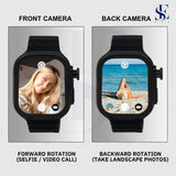 SE HUB Smart Watch with 4G Sim Card with Hiden 180°Camera, Amoled Hd Display, 4 Gb Ram 64 Gb Storage Whatsapp, Instagram, AI, GPS Track, Fitness Tracker, Video Calling for Men & Women-Black