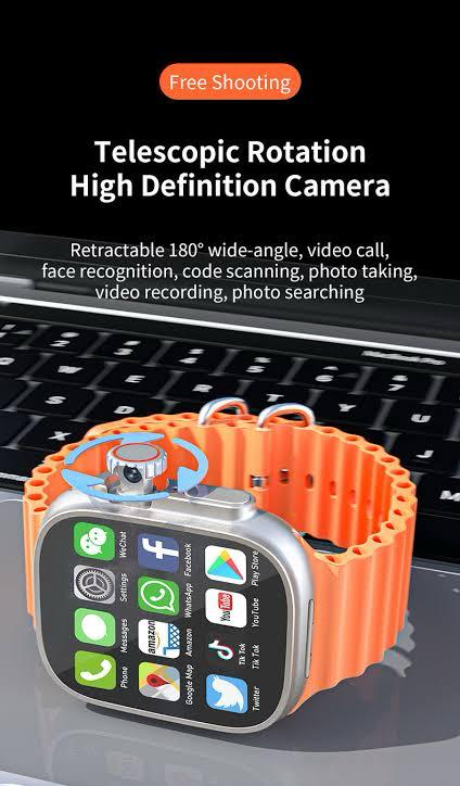 S9 Ultra 2.04 Amoled Large Screen with 4G/5G sim Watch Rotating Camera