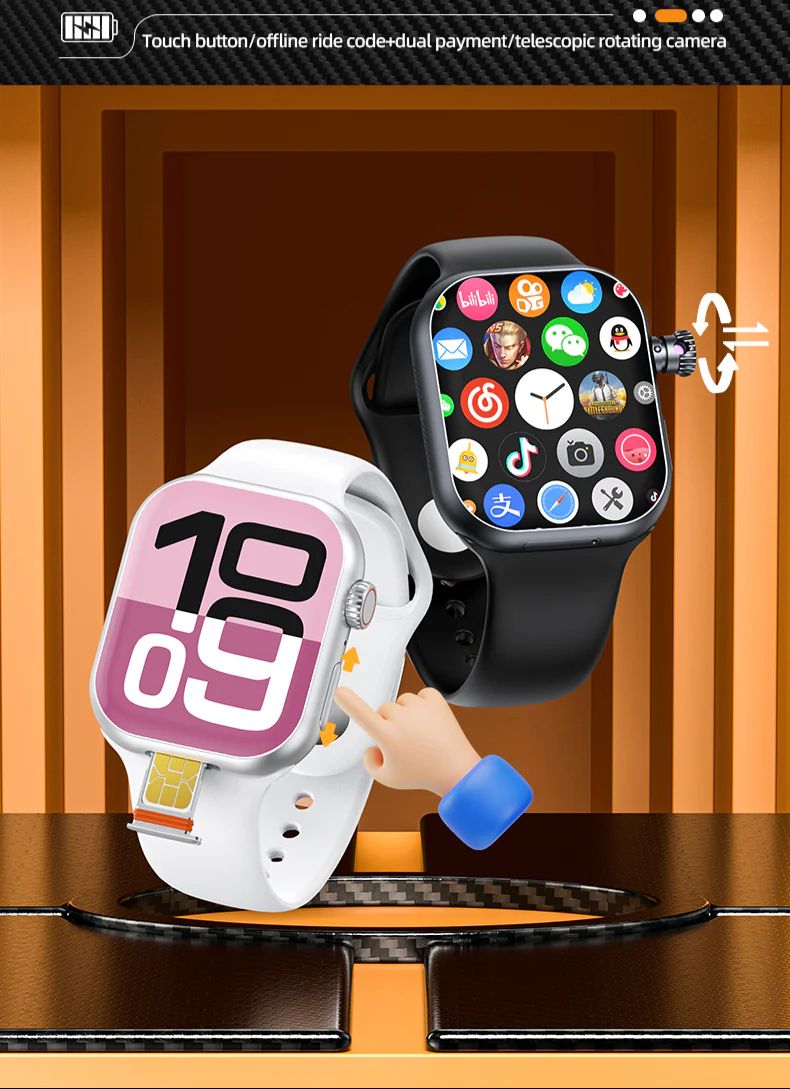 CD20 Smart Watch with SIM, Camera & AMOLED Display