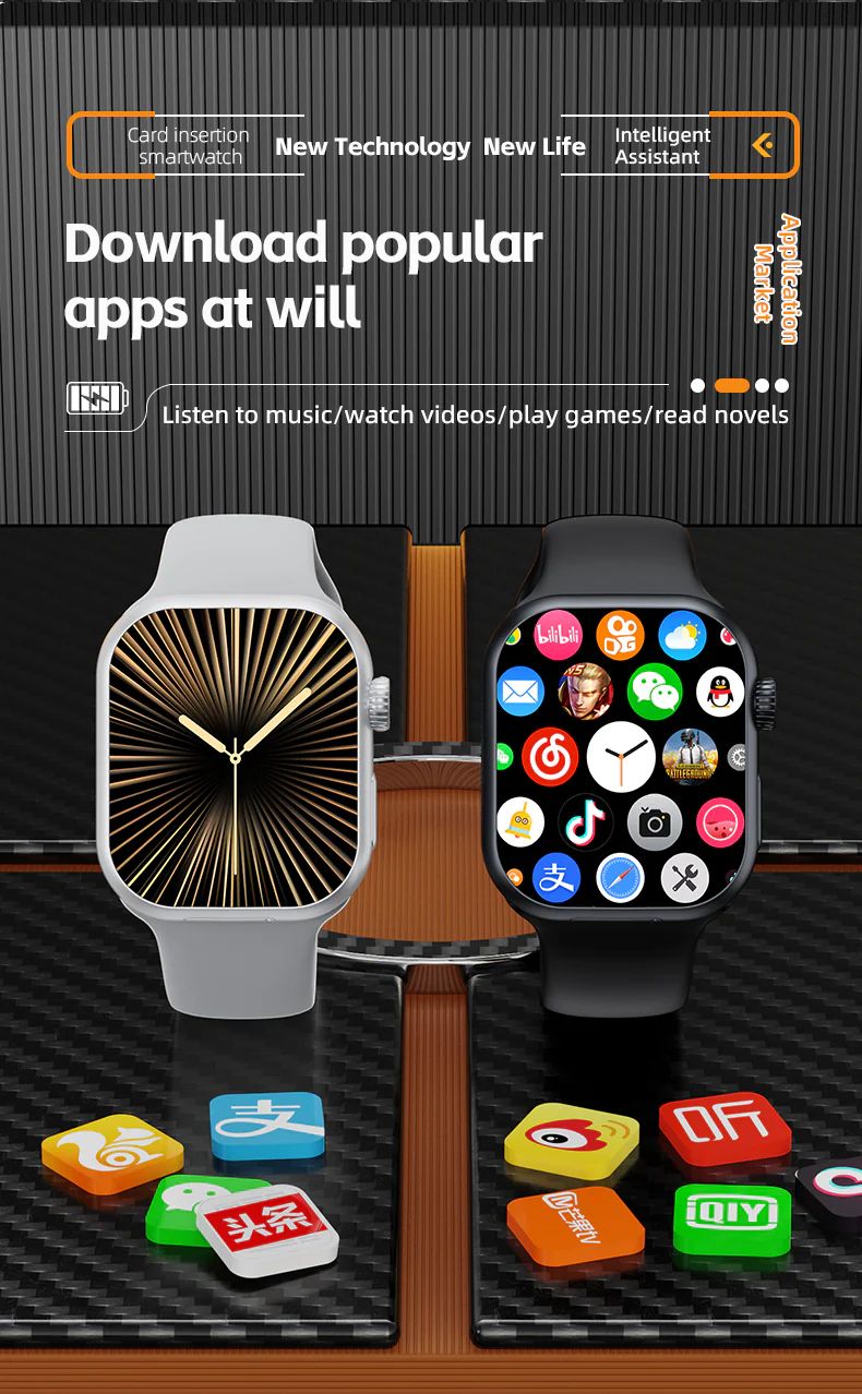 CD20 Smart Watch with SIM, Camera & AMOLED Display