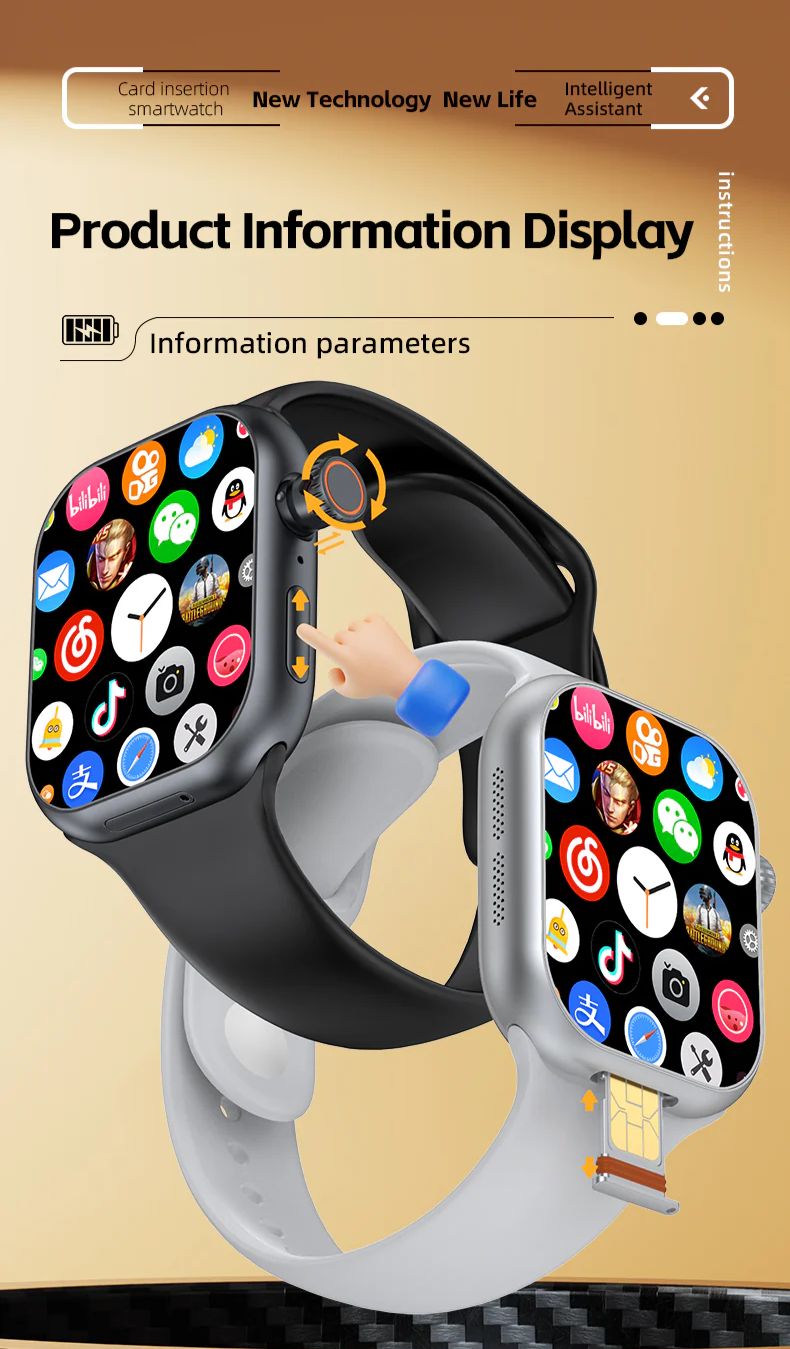 CD20 Smart Watch with SIM, Camera & AMOLED Display