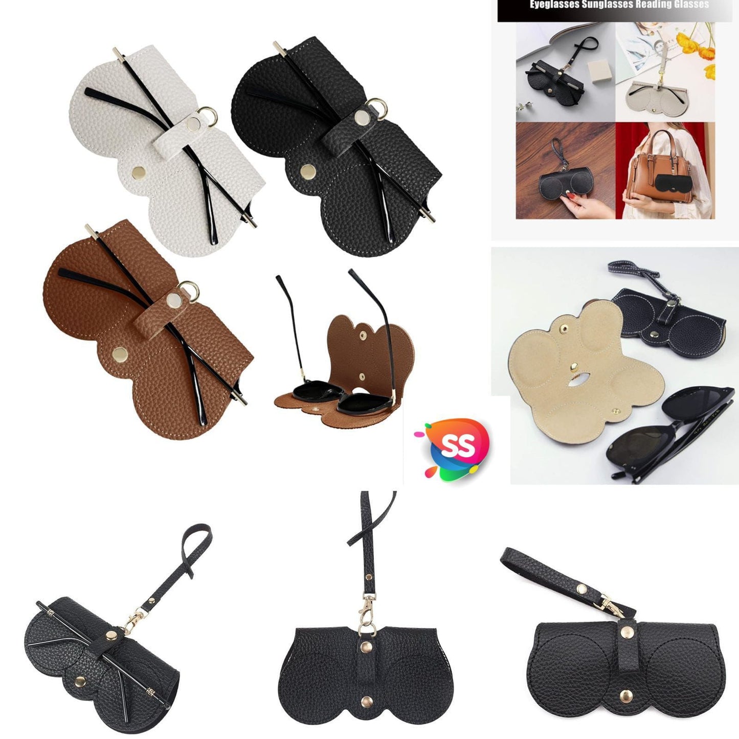 Soft Leather Sunglasses Bag – Slim Eyeglasses Case Holder, Portable & Lightweight Protective Pouch for Men & Women