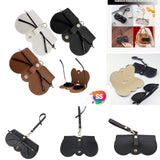 Soft Leather Sunglasses Bag – Slim Eyeglasses Case Holder, Portable & Lightweight Protective Pouch for Men & Women