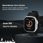SE HUB 7-in-1 Smartwatch – 49mm Bluetooth Calling, Sports & Fitness Tracker, Heart Rate & Sleep Monitor, 7 Interchangeable Belts (Orange)