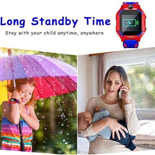 SE HUB Waterproof Kids Smart Watch GPS Tracker – SOS, Camera, Alarm, Call, Touch Screen | Smart Watch for Girls & Boys – Ideal Birthday Gift (Red)