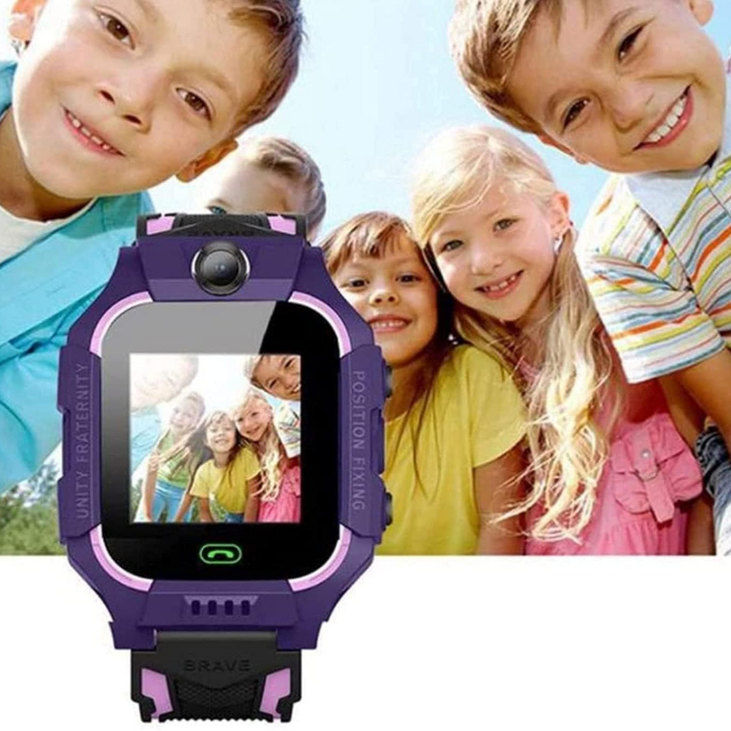 SE HUB Waterproof Kids Smart Watch GPS Tracker – SOS, Camera, Alarm, Call, Touch Screen | Smart Watch for Girls & Boys – Ideal Birthday Gift (Red)