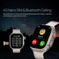 SE HUB Wisme 3+1 Smartwatch with 8GB RAM & 128GB Storage – 180° Rotating 12MP Camera, 4G/5G Sim, Wireless Charging, 60Hz Display, Heart Rate, Pedometer, Sleep Monitor Men & Women- (Silver)