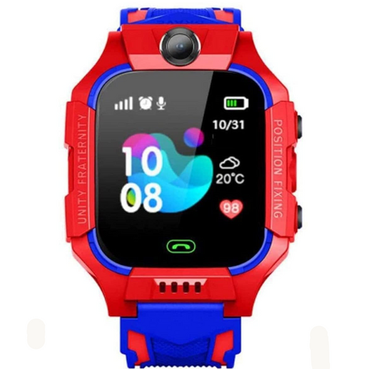 SE HUB Waterproof Kids Smart Watch GPS Tracker – SOS, Camera, Alarm, Call, Touch Screen | Smart Watch for Girls & Boys – Ideal Birthday Gift (Red)