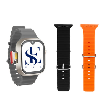 S9 Ultra GS37 5G SIM Android Smartwatch with 2.0” AMOLED Display, 4GB RAM + 64GB Storage, Dual Camera, Bluetooth & Video Calling, Android Apps & Social Media Support with Heavy Metal Black Strap (Silver)