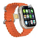 SE HUB Smart Watch with 4G/5G SIM, AMOLED Display, Bluetooth Calling, SpO2, Heart Rate Monitoring, Video Calling, 4GB RAM 64GB Storage, Long Battery Life, 49mm Men & Women Smartwatch – Orange & Black Strap