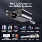 SE HUB Retractable Car Charger – 100W 4-in-1 Super Fast Charge with 31.5-Inch Retractable Cables & Dual USB Ports, Car Phone Adapter for iPhone 15/14/13/12 Pro Max/XR – Black