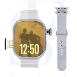 Ultra Smartwatch with 4GB RAM, 64GB ROM, AMOLED Curved Display, Dual Camera, SIM, GPS, WiFi, Video Calling – Android Smartwatch for Men & Women (Silver)