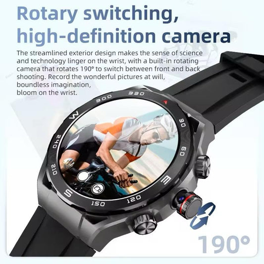 Shop SE HUB HW18 Call 2 Smartwatch – 1.43” AMOLED display, 4GB RAM, 64GB storage, rotating camera, 4G LTE/5G, GPS, NFC, Android 8.1, and advanced fitness & health tracking.