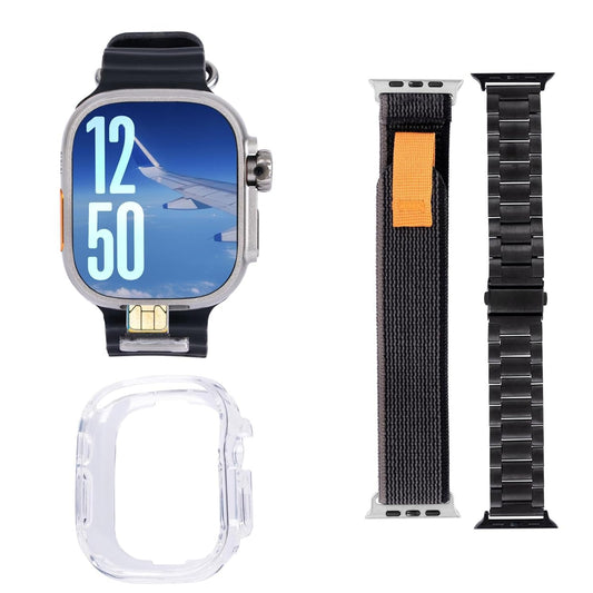 SE HUB HW 3 Call Smart Watch with SIM Card, HD Dual Camera, Fitness Tracker, Bluetooth Calling, Heart Rate Monitor, Music & More – Black
