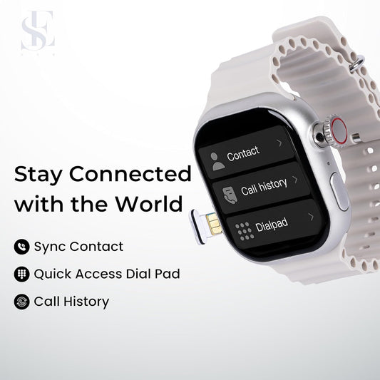 Ultra Smartwatch with 4GB RAM, 64GB ROM, AMOLED Curved Display, Dual Camera, SIM, GPS, WiFi, Video Calling – Android Smartwatch for Men & Women (Silver)