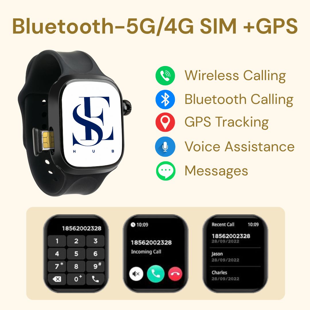CD99 HC Android Smart Watch 4G/5G SIM Supported | 8GB+128GB | AMOLED Display | Video Calling | GPS WiFi NFC | Rotating Camera | Premium Magnetic Silver Belt