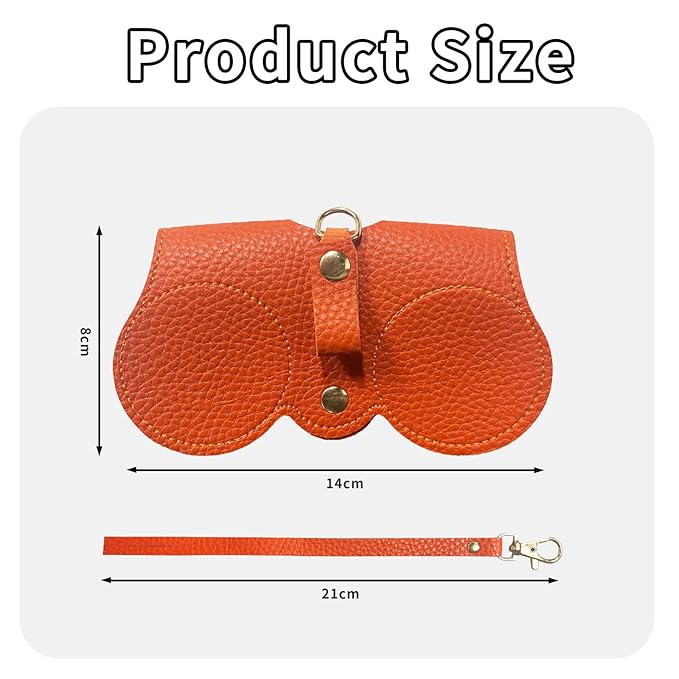 Soft Leather Sunglasses Bag – Slim Eyeglasses Case Holder, Portable & Lightweight Protective Pouch for Men & Women