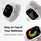 Ultra Smartwatch with 4GB RAM, 64GB ROM, AMOLED Curved Display, Dual Camera, SIM, GPS, WiFi, Video Calling – Android Smartwatch for Men & Women (Silver)
