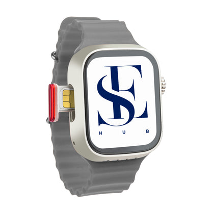 Premium S8 Ultra 5G SIM Android Smart Watch with Play Store, Maps, VoLTE Calling, Sports Features & HD Display | 5G SIM Supported | Extra Orange & Black Bands