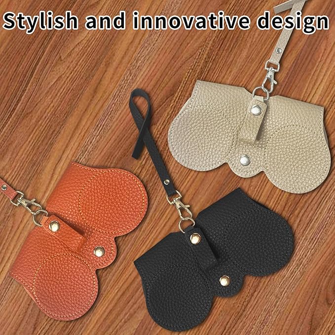 Soft Leather Sunglasses Bag – Slim Eyeglasses Case Holder, Portable & Lightweight Protective Pouch for Men & Women