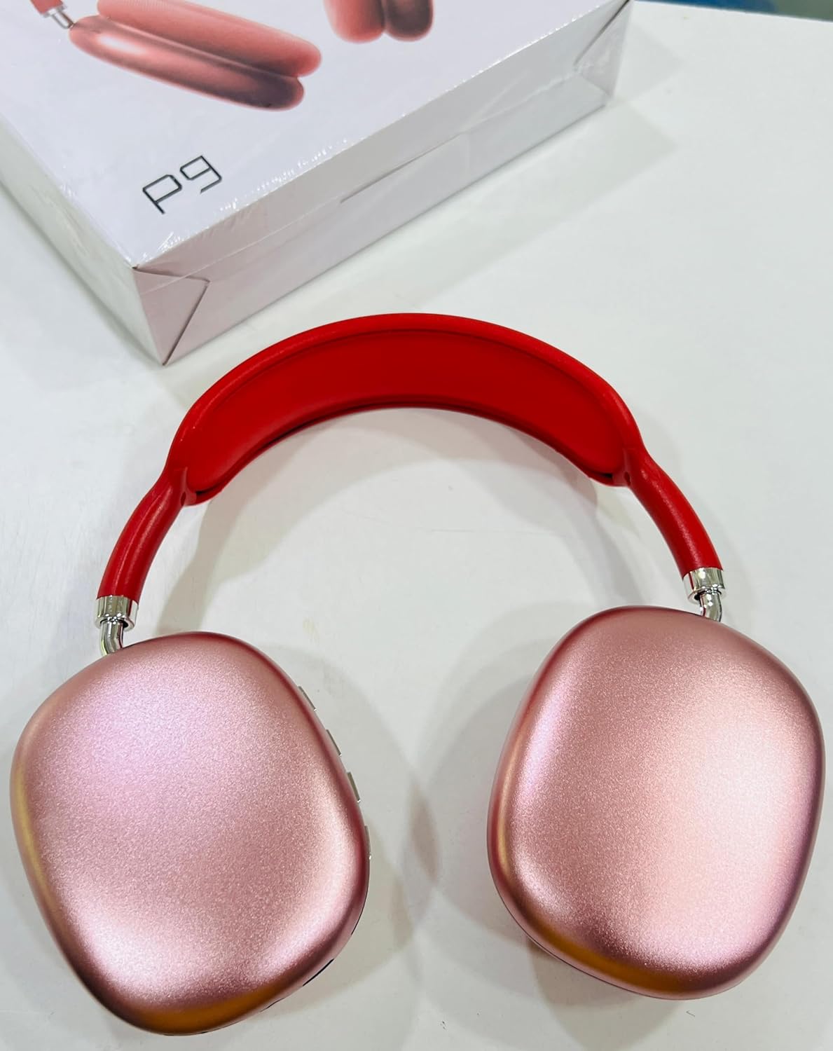 SE HUB P9 Wireless Bluetooth Over-Ear Headphones with Mic – 13 Hours Playtime, 40mm Driver, Supreme Sound, Soft Cushions, Lightweight Design – Red