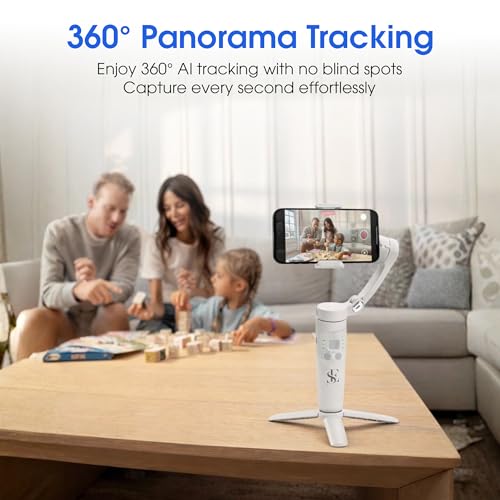M1 Foldable 3-Axis Gimbal Stabilizer | Advanced Gyroscope | Shake-Free Footage | Object Tracking | Panoramic, Time-Lapse & Slow-Motion | 2500mAh Battery | Ideal for Vlogging & Travel