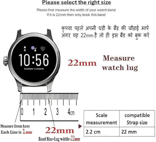 22MM silicone Strap for Smart Watches Compatible With Noise, Fireboltt, Boat Xtend, Pebble, Boat Flash, Noise Color Fit, Ultra Smart Watch & All Watches | White & maroon | Pack of 2