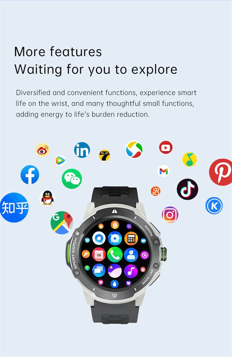 SE HUB G15 PRO 5G Android Round Dial Smartwatch