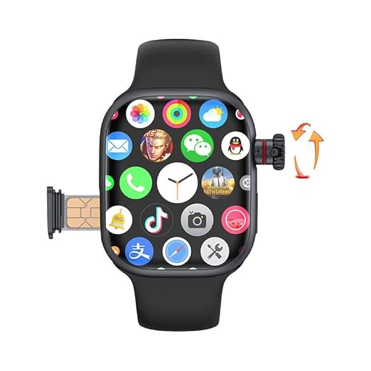SE HUB Premium S9 Smart Watch with 4G Ultra Sim Card with Hiden 180°Camera