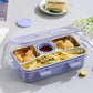 3-GRID + DABBI 💯 LEAKPROOF WITH CHOPSTICKS 🥢 & SPOON 🥄 NEW STYLE SLIM TYPE LUNCH BOX RATE