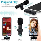 SE HUB K8 Black Modern 2 in 1 Wireless Microphone
