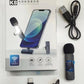 SE HUB K8 Black Modern 2 in 1 Wireless Microphone