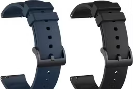 22MM Premium Silicone Watch Strap for Smartwatch | Soft Waterproof Replacement Band for Men & Women | Adjustable Sports Wrist Belt Compatible with Noise, Boat, Fire-Boltt, Fastrack & More
