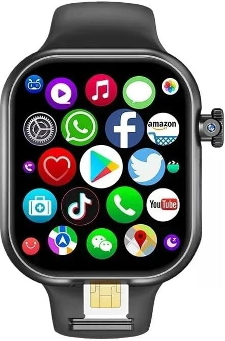 CD20 4G/5G Video Calling Smartwatch for Men & Women with 180° HD Rotating Camera, 2.29” AMOLED Display, SIM Support, Bluetooth Calling, WiFi, Fitness Tracking, Heart Rate Monitor, Multiple Sports Modes & Premium Black Silicone Strap (49MM)