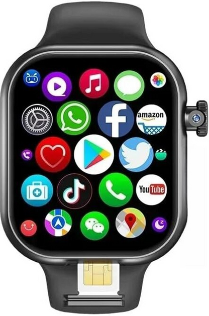 CD20 4G/5G Video Calling Smartwatch for Men & Women with 180° HD Rotating Camera, 2.29” AMOLED Display, SIM Support, Bluetooth Calling, WiFi, Fitness Tracking, Heart Rate Monitor, Multiple Sports Modes & Premium Black Silicone Strap (49MM)