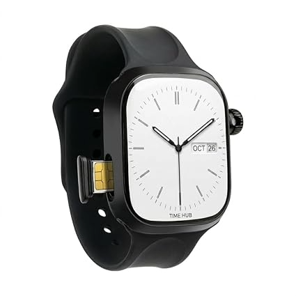 CD99 Android 5G Smartwatch with SIM Card, AMOLED Display, WiFi GPS NFC, Rotating Camera, Multi-Sport Fitness Tracker for Men Women (8GB+128GB) (Black)