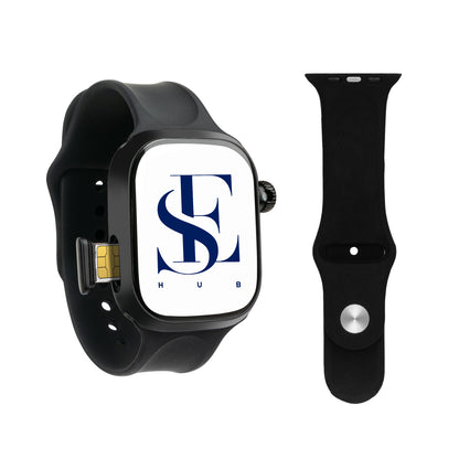 CD99 Android 4G Smartwatch with SIM Card, AMOLED Display, WiFi GPS NFC, Rotating Camera, Multi-Sport Fitness Tracker for Men Women (8GB+128GB) (Black)
