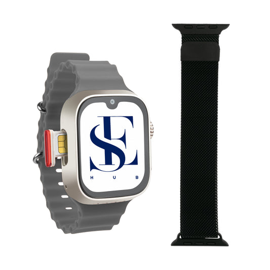 S9 Ultra GS37 5G SIM Smartwatch | 2.0” AMOLED Display | 4GB+64GB | Dual Camera | Bluetooth Calling | Android Apps | Magnetic Black Strap