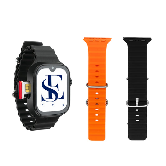 GS37 Smartwatch 5G SIM | 2.0” AMOLED Display | 8GB RAM 128GB Storage | Dual Camera | Bluetooth & Video Calling| Android Apps, Social Media (BLACK)