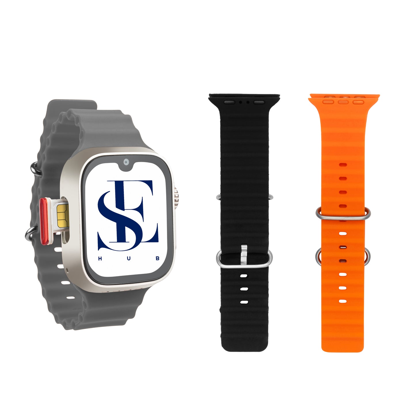 S9 Ultra GS37 Smartwatch 5G SIM | 2.0” AMOLED Display | 4GB RAM 64GB Storage | Dual Camera | Bluetooth & Video Calling| Android Apps, Social Media (SILVER)