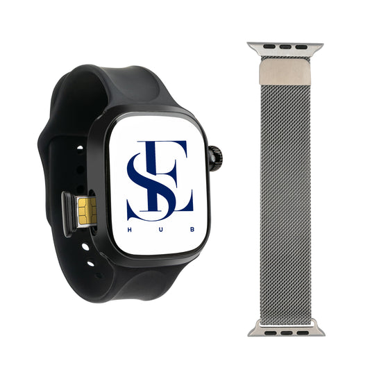 CD99 HC Android Smart Watch 4G/5G SIM Supported | 8GB+128GB | AMOLED Display | Video Calling | GPS WiFi NFC | Rotating Camera | Premium Magnetic Silver Belt