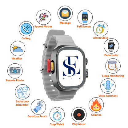 HW Call 2 Android Smartwatch Gift Set with 7 Interchangeable Straps | 4G SIM Support | Camera | 4GB+64GB | Bluetooth & Video Calling Smart Watch