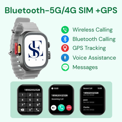 HW Call 2 Android Smartwatch Gift Set with 7 Interchangeable Straps | 4G SIM Support | Camera | 4GB+64GB | Bluetooth & Video Calling Smart Watch